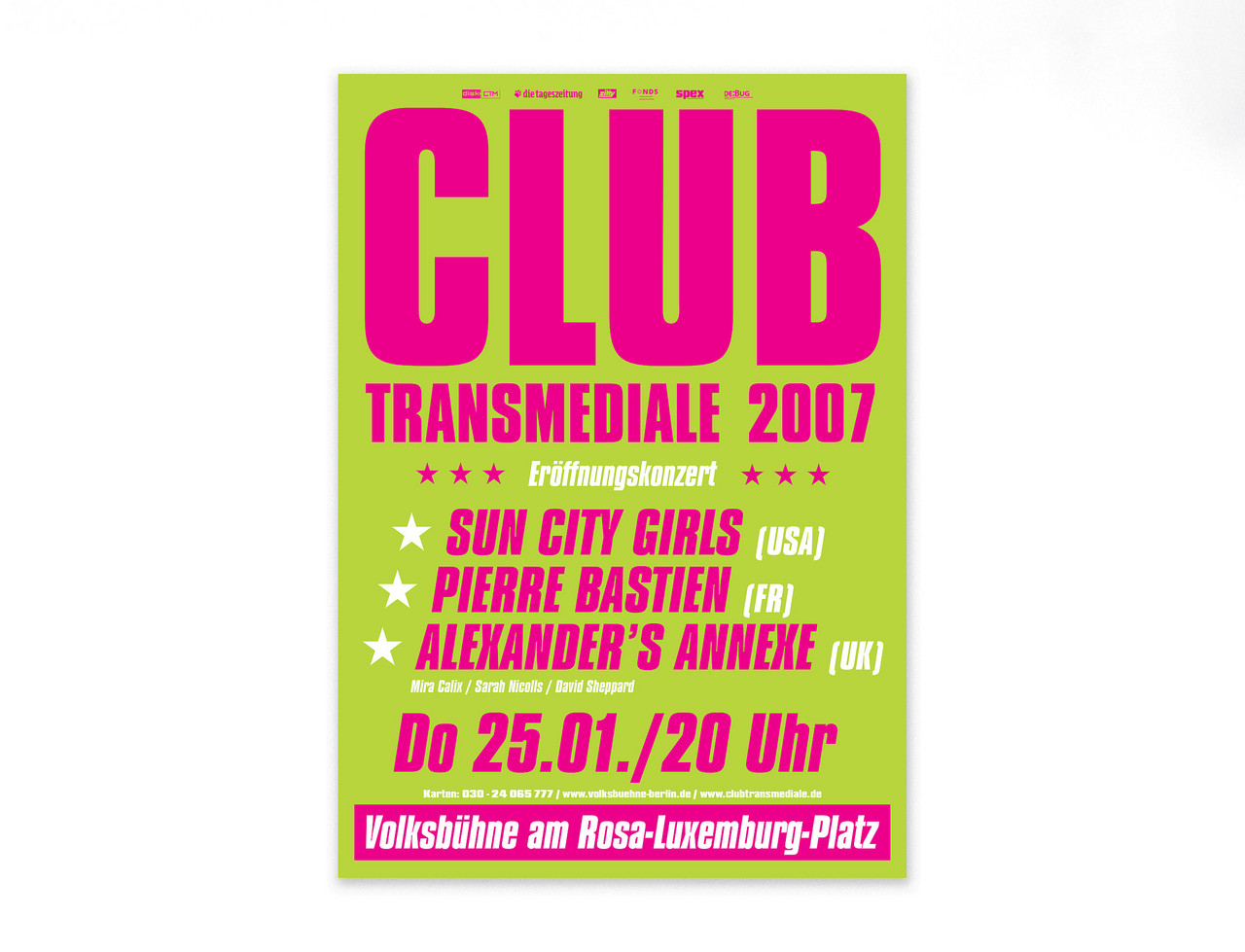Poster of CTM 2007 opening concert