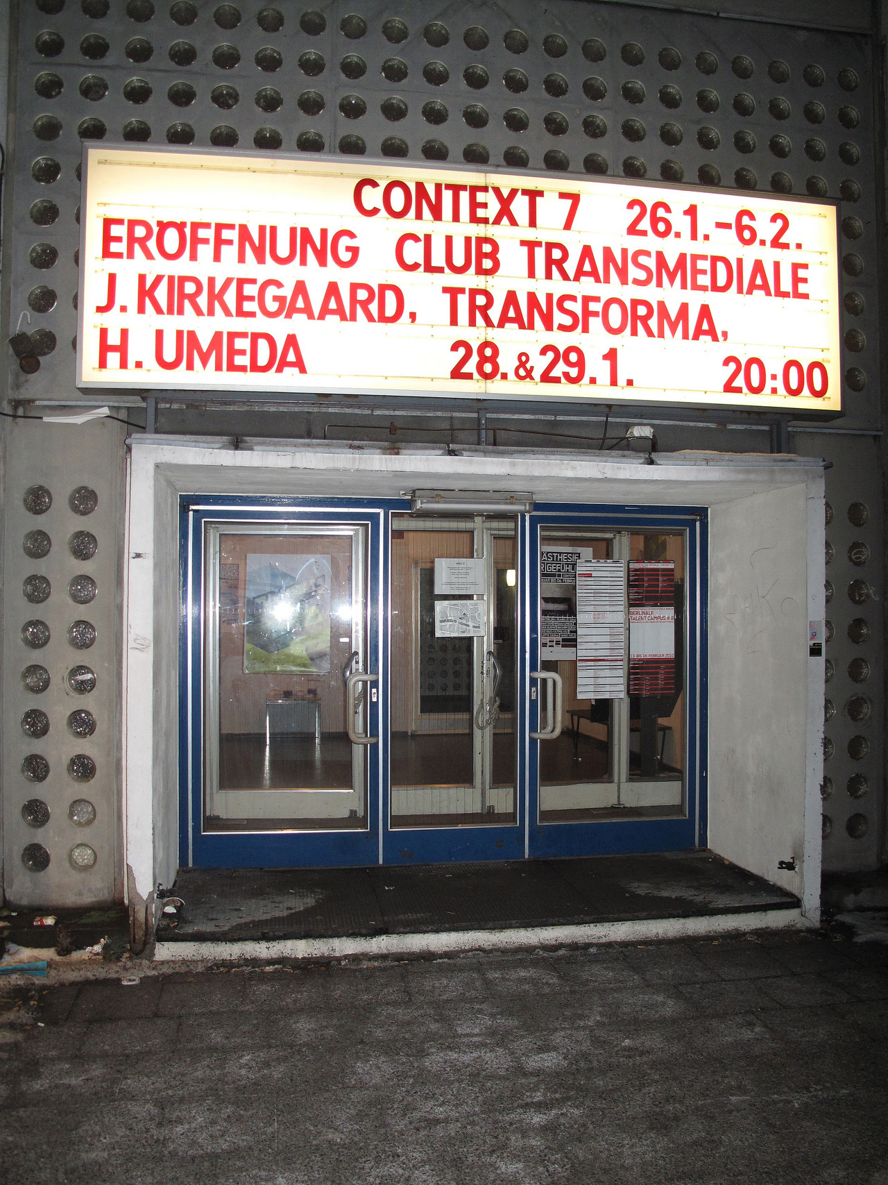 Entrance CTM 2010 Opening Concert at HAU2
