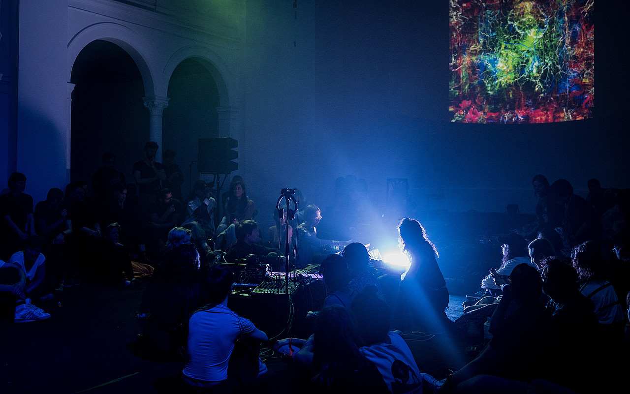 MusicMakers Hacklab finale performance at CTM 2022, Kunstquartier Bethanien