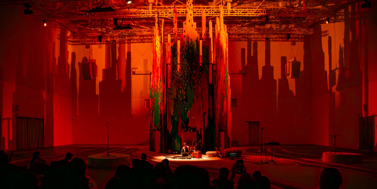 Bilawa Ade Respati performs as part of the CTM x Korkut warm-up activities in the Tselinny Center for Contemporary Culture in October 2025