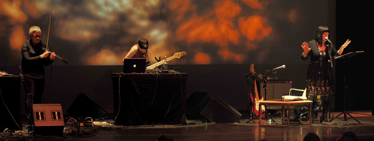 Medusa's Bed (Lydia Lunch, Zahra Mani, and Mia Zabelka) performs at HAU1