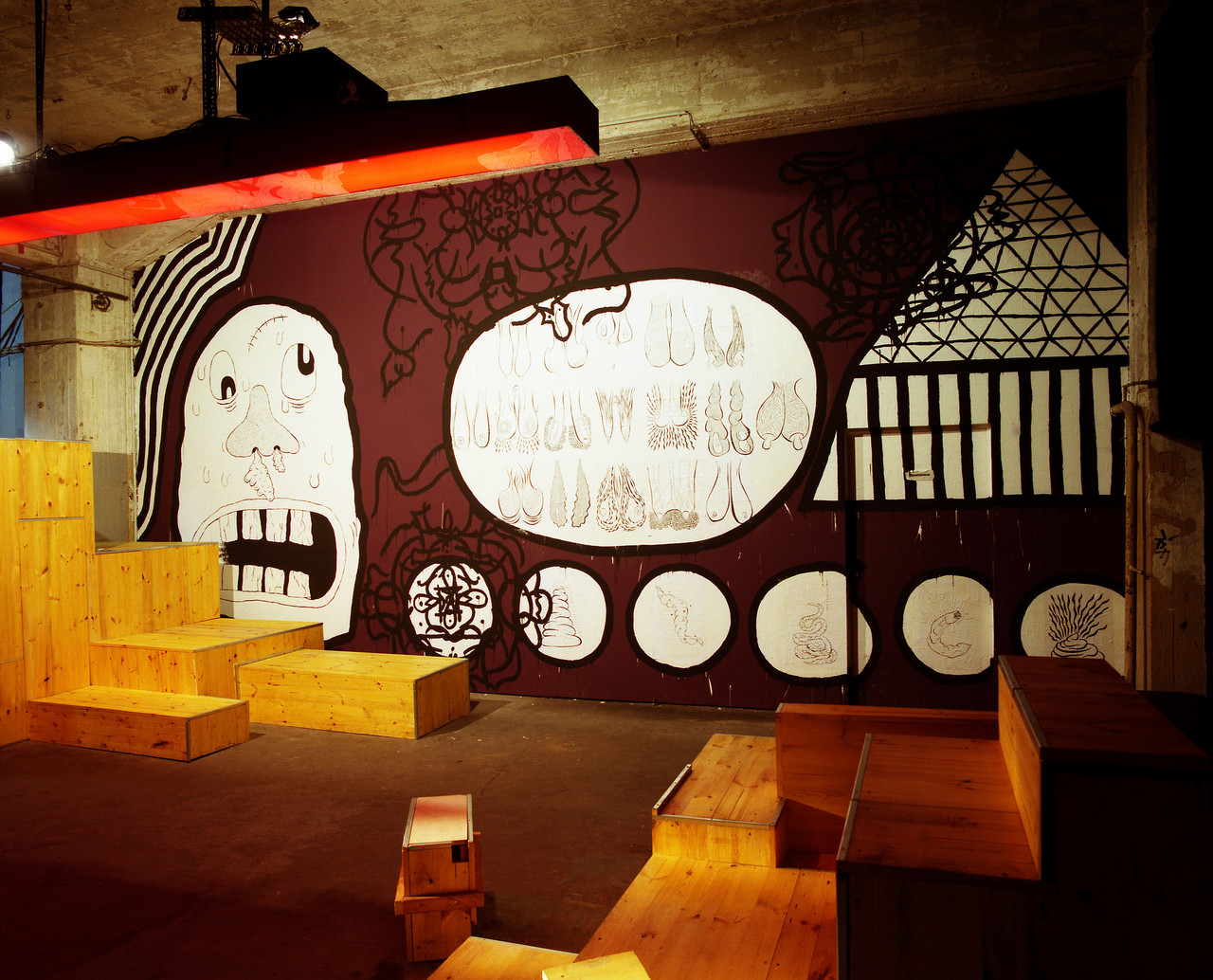 Wall painting by Seripop, CTM 2006, Maria am Ostbahnhof