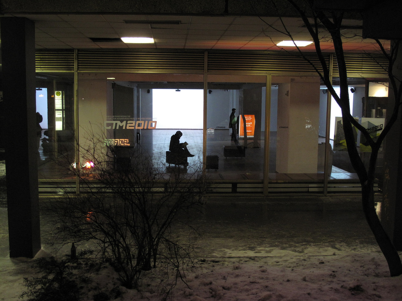 Entrace to »Esemplasticism« exhibition, CTM 2010, SPA