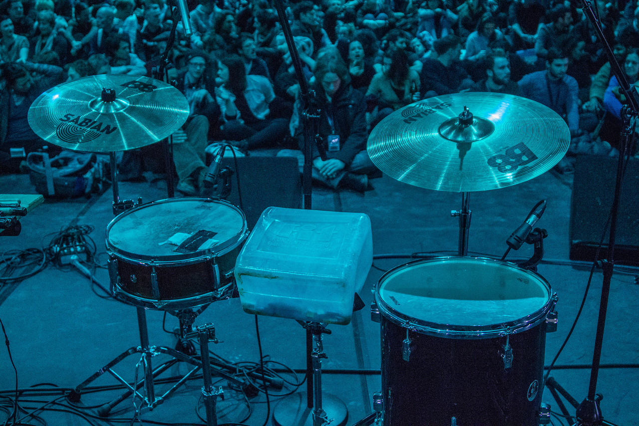 Drumkit of Robert Ronald Lippok of Ornament & Verbrechen, CTM 2014, HAU Hebbel am Ufer (HAU2)