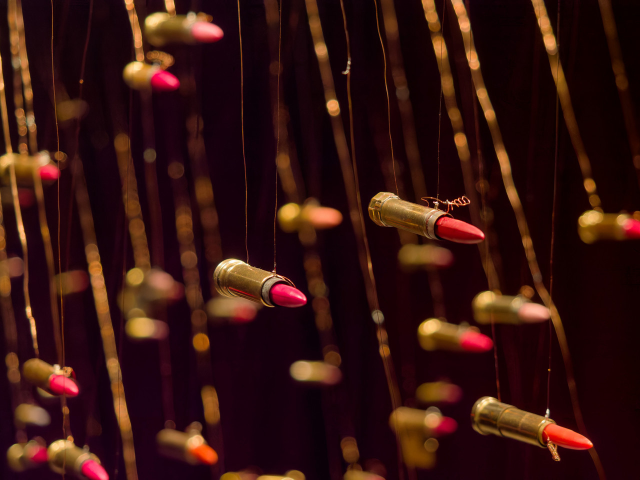 Close up of the new commissioned work »Arsenic Ballerinas« by Ioana Vreme Moser at the »Echoes of Tumult« exhibition