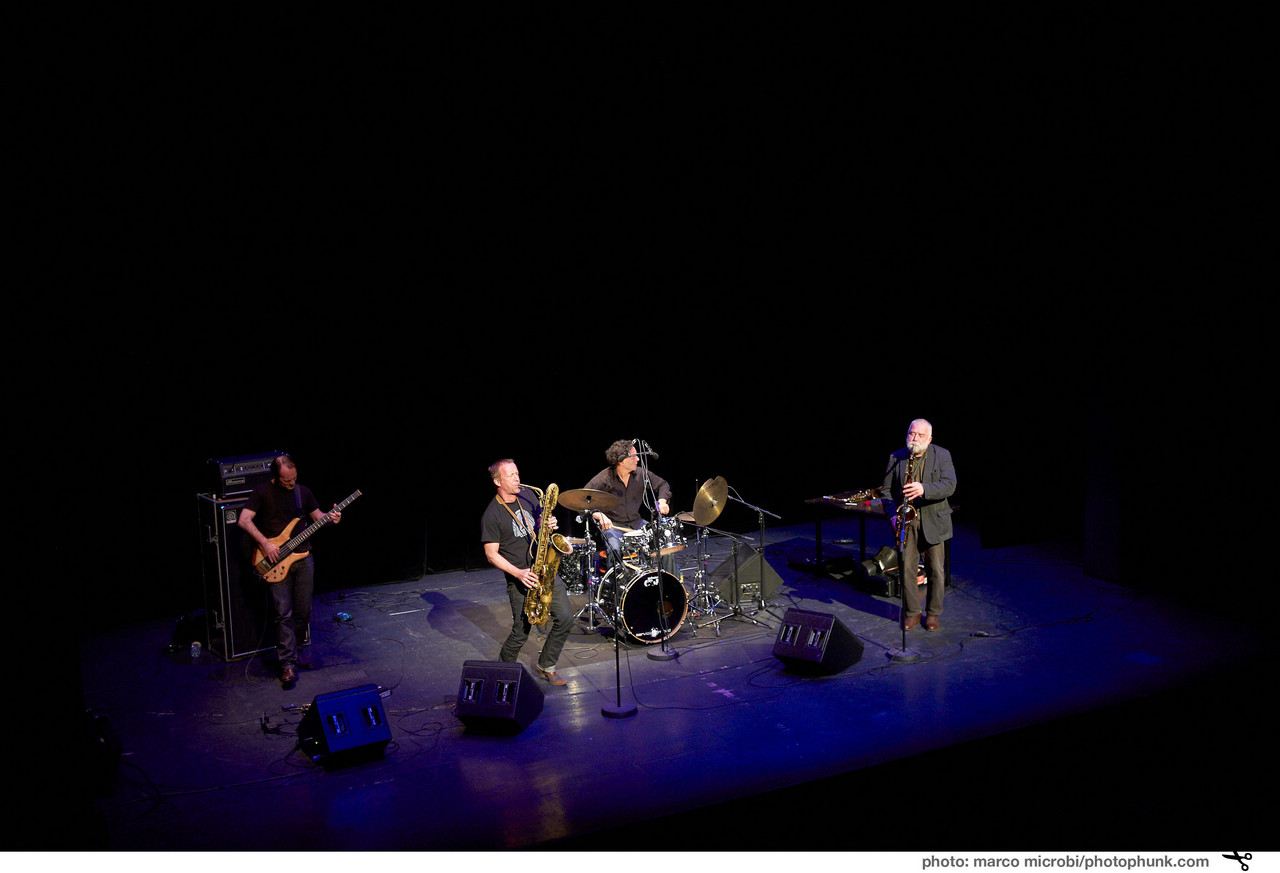 CTM 2011 Closing Concert with Full plast (Peter Brötzman, Marino Pliakas, Michael Wertmüller, and special guest Mats Gustafsson), HAU Hebbel am Ufer (HAU1)