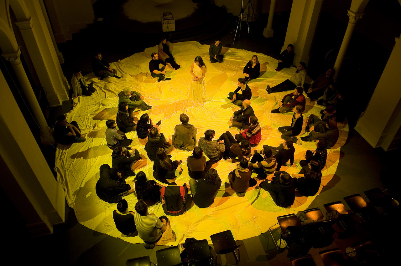 Performance by Stefanie Pan at Studio 1 of Kunstquartier Bethanien, CTM 2011