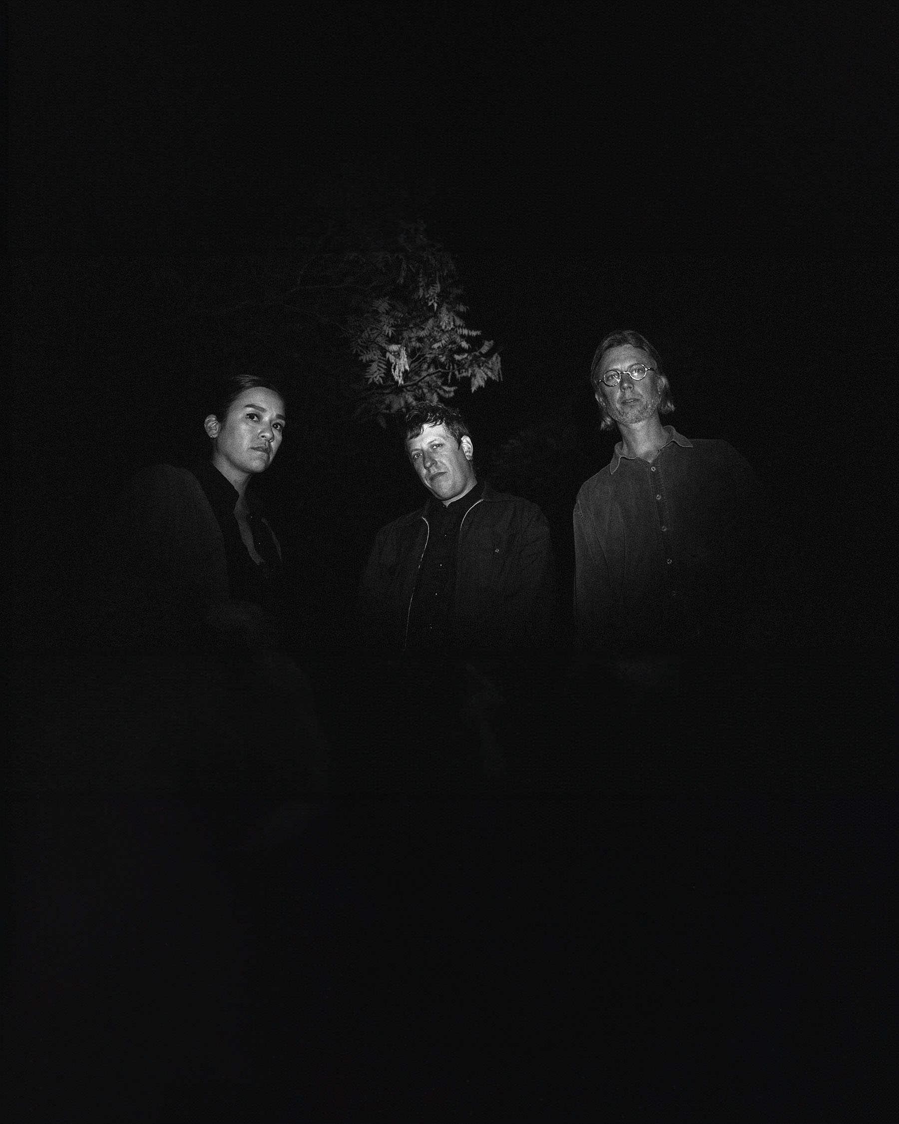 Portrait of the three band members of Big Brave, photo courtesy of the artists.