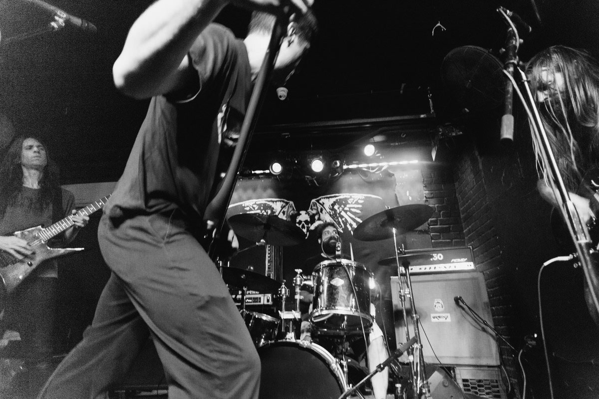 Krallice performing live on stage